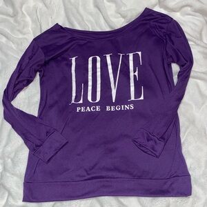 Brandy Melville Purple Long Sleeve Tee